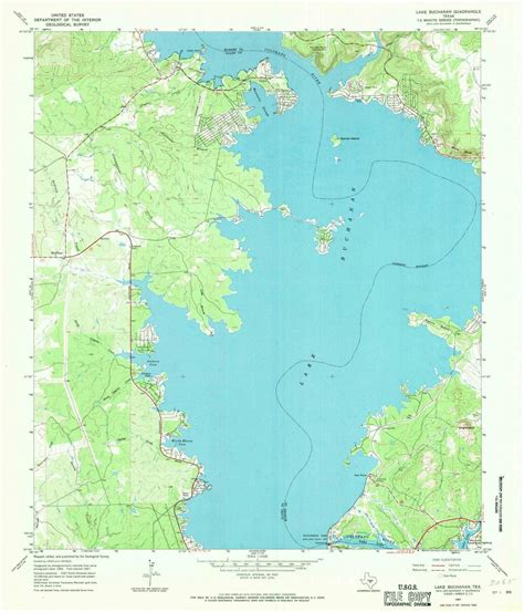1967 Lake Buchanan Tx Texas Usgs Topographic Map Historic Pictoric