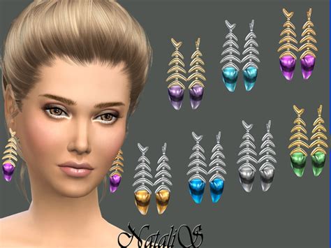 The Sims Resource NataliS Fish Bone Earrings