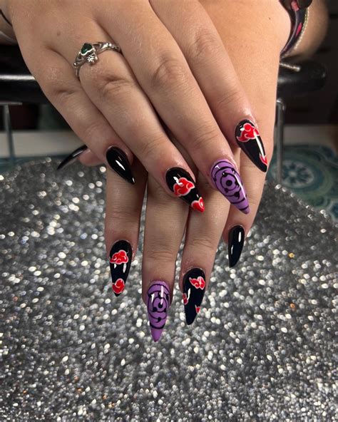 Naruto Nails Anime Nails Akatsuki Nail Games Nail Tutorials Nails