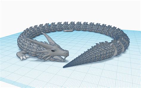 3D Design Articulated Dragon Tinkercad