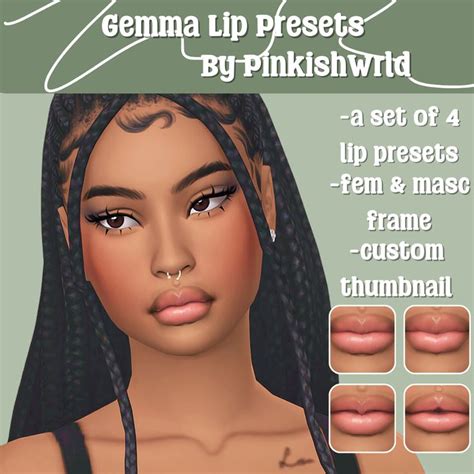 Gemma Lip Presets In 2024 Sims 4 Cc Makeup The Sims 4 Skin Sims 4