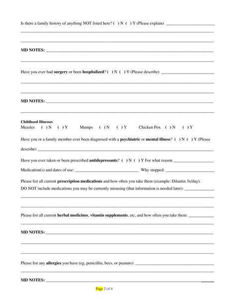 Patient Intake Medical History Form Fill Out Sign Online And