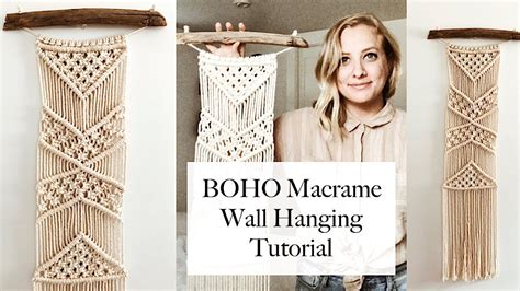 How To Boho Macrame Wall Hanging Tutorial YouTube