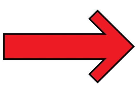 Premium Vector Red Arrow With Black Border Isolated White Background