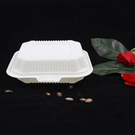 Food Container Food Grade Biodegradable Cornstarch Lunch Box For