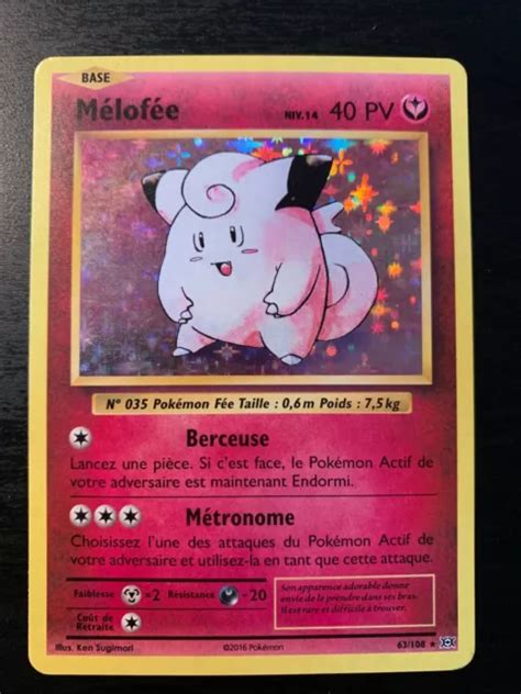 CARTE POKÉMON Mélofée 63 108 XY Evolution Française EUR 14 99