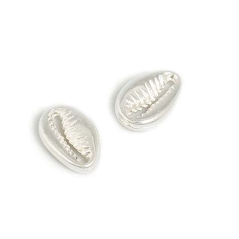 Coquillage Cauris 12 x 8 mm Plaqué Argent 925 Scrapmalin