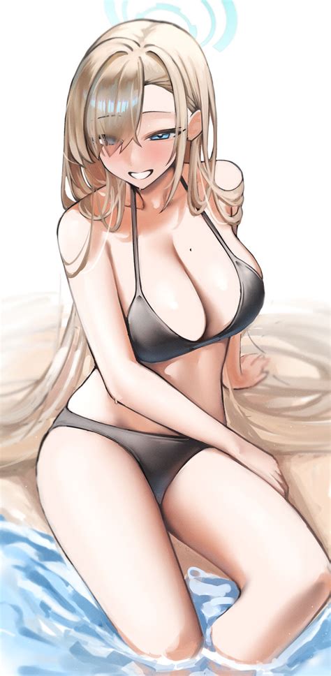 Kono Xerondan Asuna Blue Archive Blue Archive Highres Girl Bikini Black Bikini