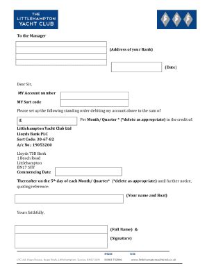 Fillable Online Standing Order Form Doc Fax Email Print PdfFiller