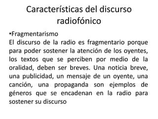 La Radio Caracter Sticas Generales Ppt Descarga Gratuita