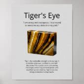 Tiger's Eye Crystal Meaning Poster | Zazzle