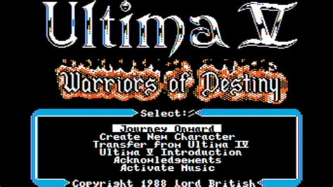 Apple Ii Ultima V Warriors Of Destiny Full Soundtrack Youtube