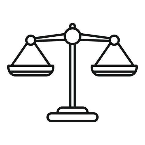 Scales icon outline vector. Comparison balance 15109334 Vector Art at ...