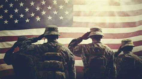 Group Of Army Men Saluting American Flag 32940762 Stock Photo At Vecteezy