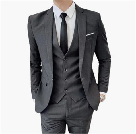 Terno Slim Social Masculino Oxford Chumbo Luxo Completo Paleto