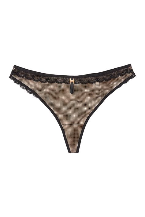 Freya Idol Allure Thong Black And Nude ETC Lingerie
