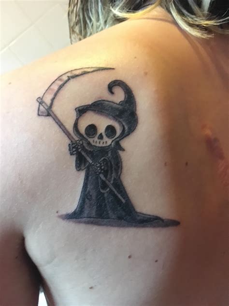 My cute lil grim reaper : tattoo