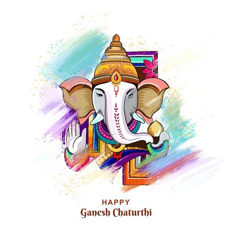 Dios Ganesha ilustración para el feliz Ganesh Chaturthi fondo de la