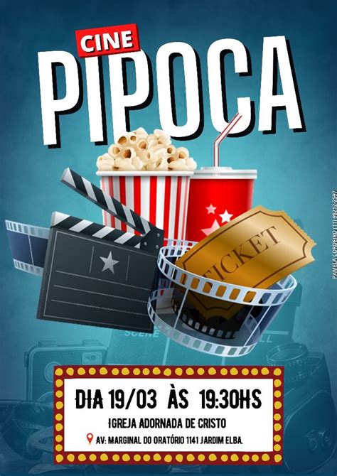 CINE PIPOCA Ingressos De Cinema Festa De Cinema Noite De Filme