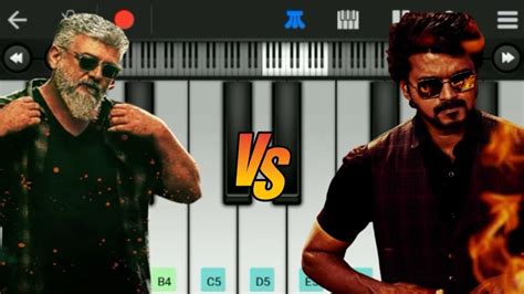 Chilla Chilla Vs Thee Thalapathy Mass Bgm Easy Piano Tutorial