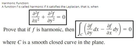 Solved Harmonic Function: A function f is called harmonic if | Chegg.com