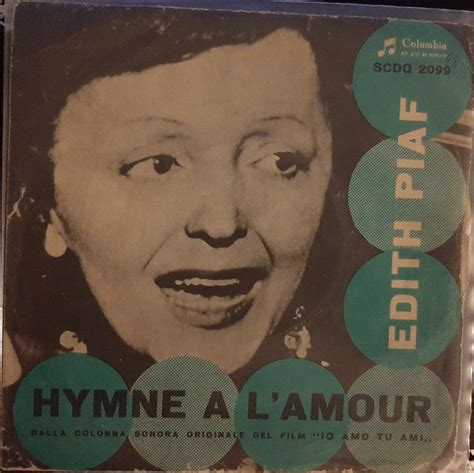 Edith Piaf Hymne A Lamour 7 Vintageandco