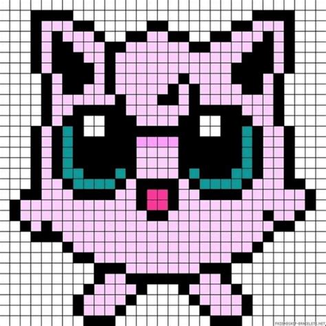 50 idées de dessins pixel art Pokémon à colorier