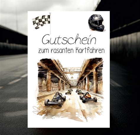 Go Kart Gutschein Vorlage Go Kart Gutschein Gutschein Kart Fahren