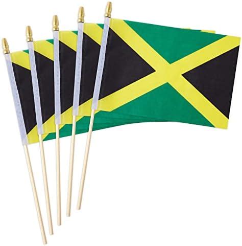 Amazon Jamaica Flag Jamaican Small Stick Mini Hand Held Flags