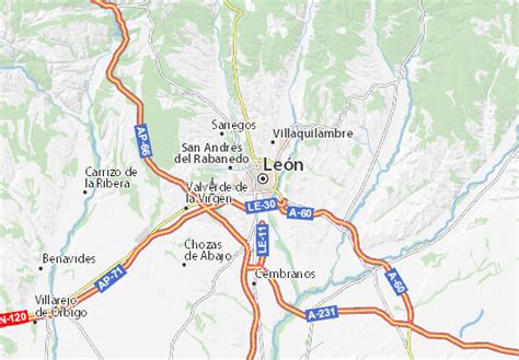 MICHELIN León map - ViaMichelin