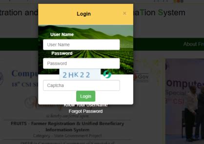 Fruits Karnataka Portal Login Registration Fruits Karnataka Gov In