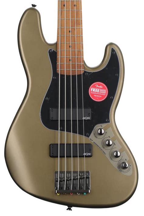 Squier Contemporary Active Jazz Bass V Hh Olive Satin Sweetwater Exclusive