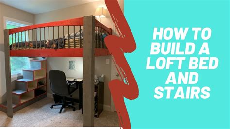 How To Build A Loft Bed With Stairs Loftbed YouTube