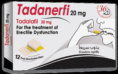 Tadanerfi 20 mg 4 orodispersible films تادانيرفي 20مجم 4 افلام ذائبة