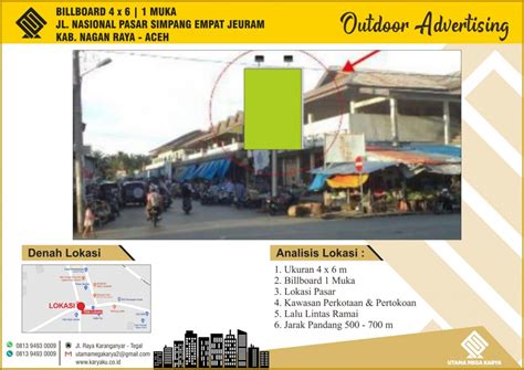 Sewa Titik Billboard Dan Baliho Di Aceh Jl Nasional Pasar Simpang