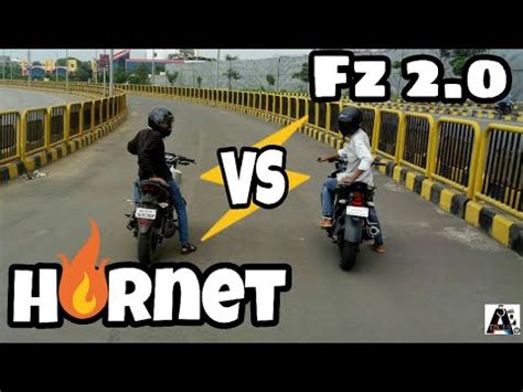 Hornet Vs Yamaha Fz Drag Race Youtube