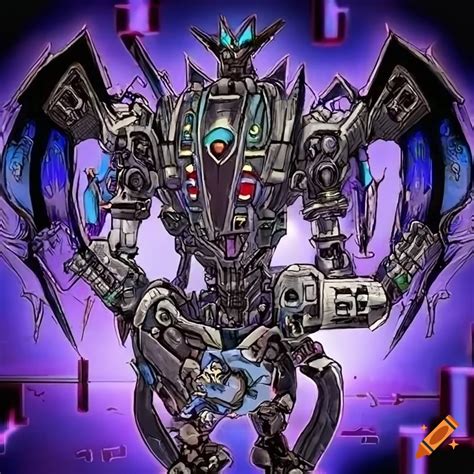 Futuristic Mechanical Entity Artwork In Yu Gi Oh Style