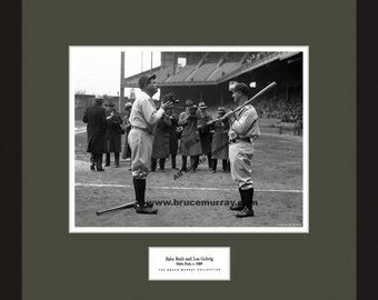 Lou Gehrig Tris Speaker Ty Cobb Babe Ruth C Framed Etsy