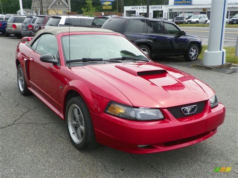 Laser Red Metallic 2001 Ford Mustang GT Convertible Exterior Photo