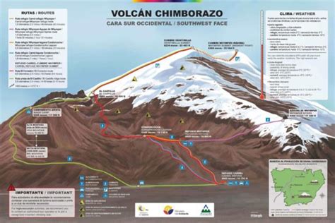 Map of Chimborazo volcano, Ecuador. Free download. PDF - PlanetAndes