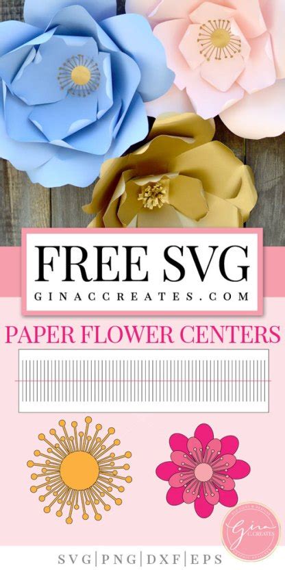 Paper Flower Template PDF And SVG And Svg Flower Center And Video