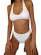 Forebelle Set Bikini Μπουστάκι Brazil Ψηλόμεσο Λευκό SW00430WHI