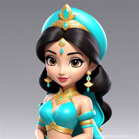 Princesse Jasmine En Bikini Dans Son Jardin Prompts Stable Diffusion Online
