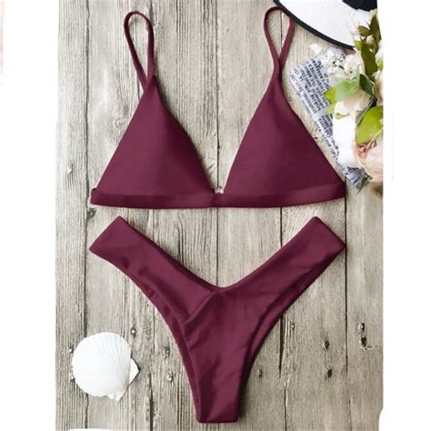 Swim Maroon Bikini Set Poshmark