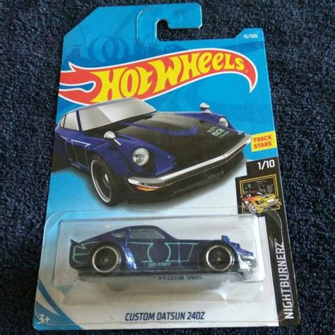 Jual Hot Wheels Custom Datsun Z Hw Nightburners Card Track Stars Biru Shopee Indonesia