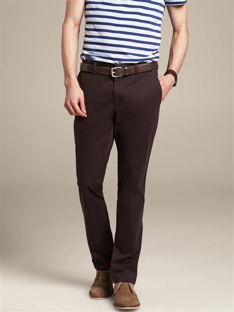 Banana Republic Aiden Slim Fit Chino In Purple For Men Blackberry Wine