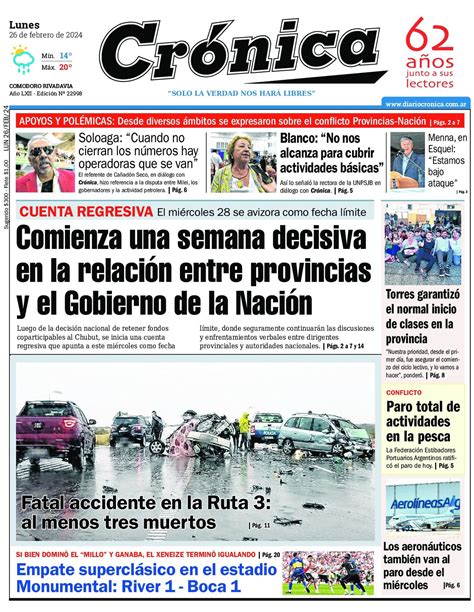 Resumen De Noticias Del Lunes De Febrero Atento Chubut