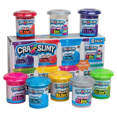 Cra Z Art Cra Z Slimy Bold And Bright 8 Pack Multicolor Slime The Model