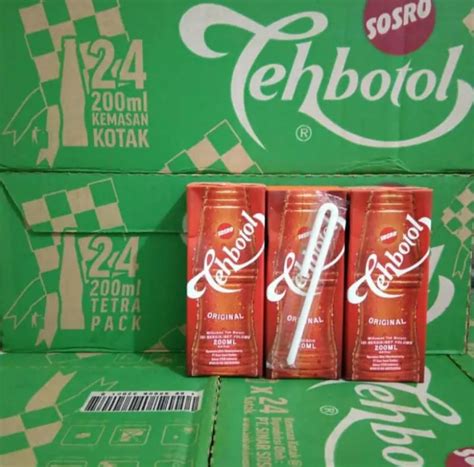 Teh Botol Sosro Kotak 200 Ml 1 Dus Isi 24 Pack Lazada Indonesia