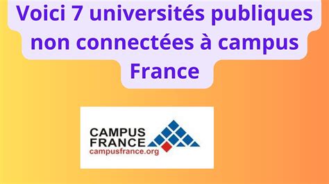 Trouver Son Inscription Sans Passe Par Campus France PARCOURSUP